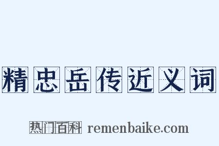 精忠岳传近义词是什么意思的图片